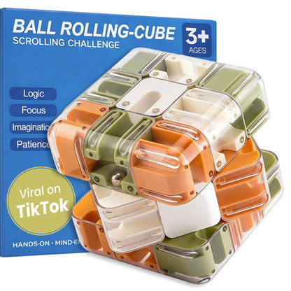 3D Maze Puzzle Cube – Brain Teaser Labyrinth Ball Game for Kids & Adults | Stress Relief & Family Fun Toy