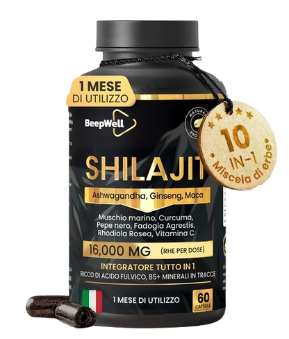 Capsule di Shilajit BeepWell — Complesso 11 Ingredienti Attivi