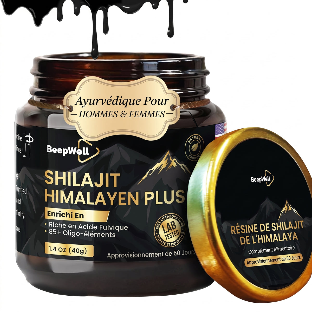 Résine Shilajit Plus de l’Himalaya BeepWell