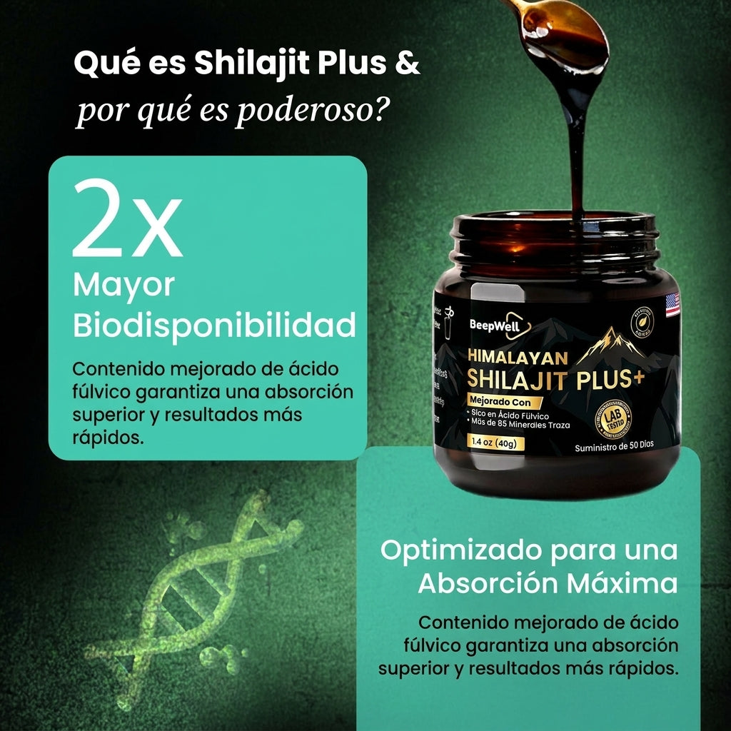 Resina de Shilajit del Himalaya BeepWell Plus