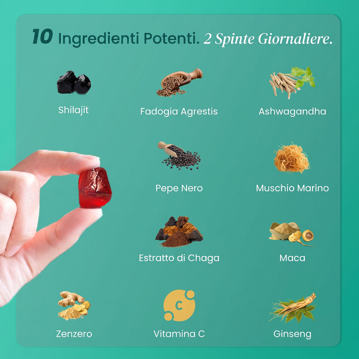 Gommose di Shilajit BeepWell - Integratore Vegano Senza Zuccheri