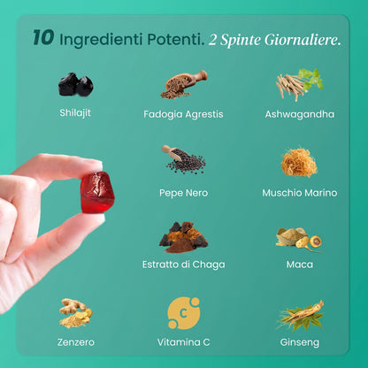 Gommose di Shilajit BeepWell - Integratore Vegano Senza Zuccheri