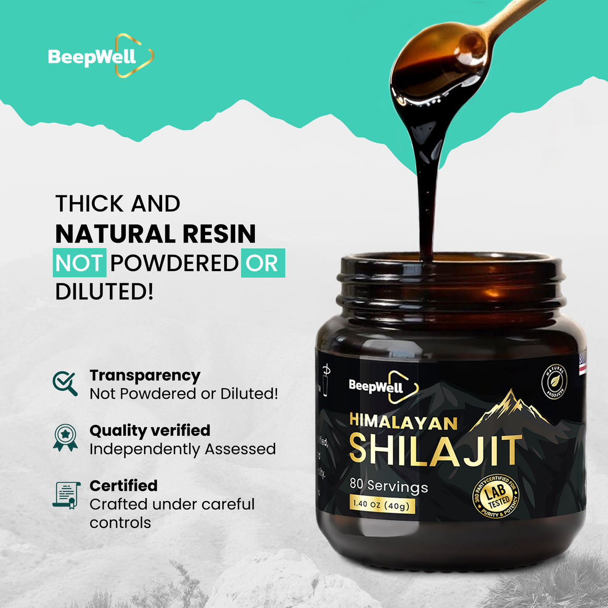 BeepWell Himalayan Shilajit Resin
