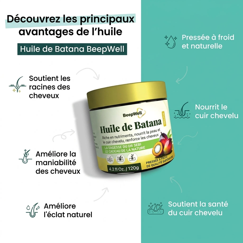 Huile de Batana naturelle BeepWell