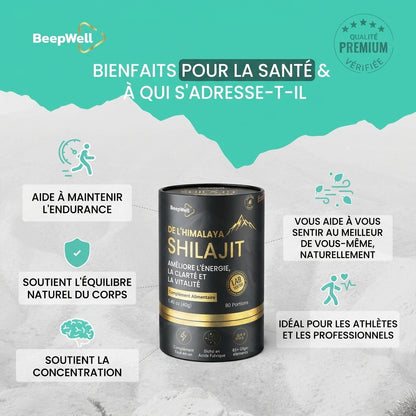 Résine de Shilajit de l’Himalaya BeepWell