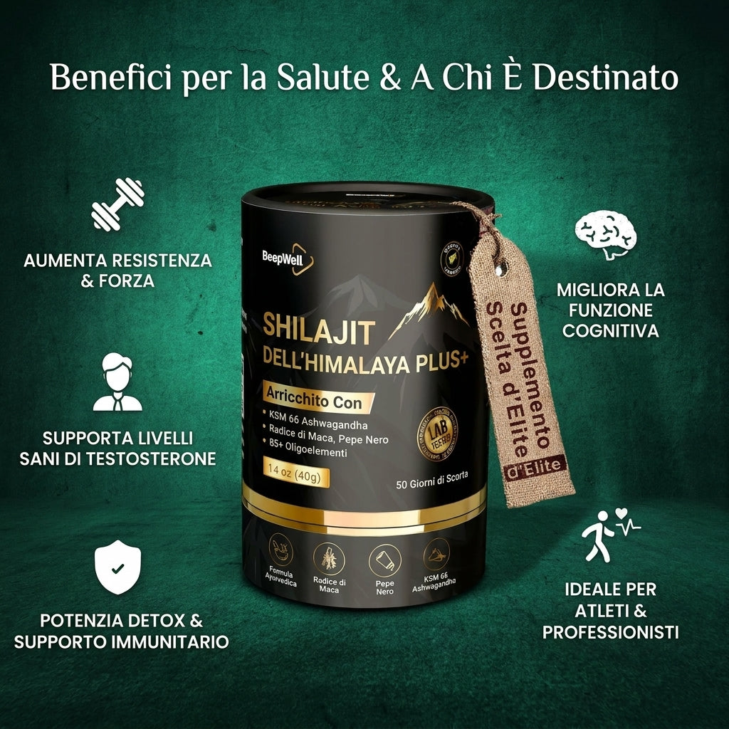 Resina di Shilajit Himalayano Plus BeepWell