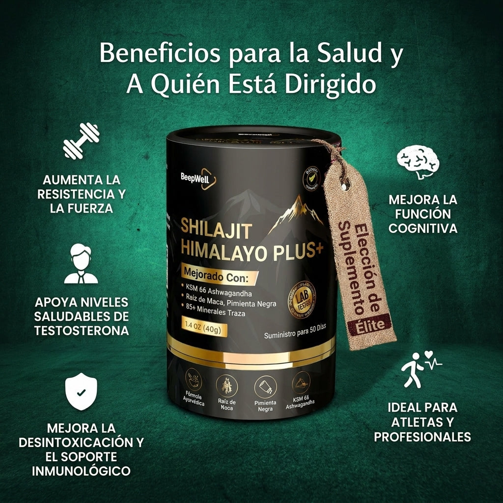 Resina de Shilajit del Himalaya BeepWell Plus
