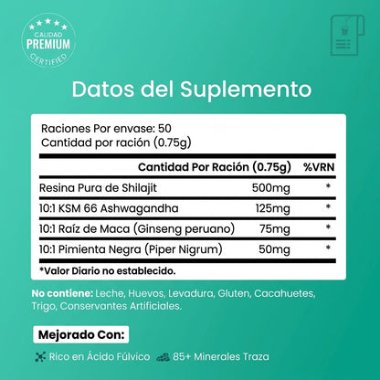 Resina de Shilajit del Himalaya BeepWell Plus