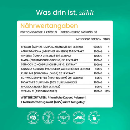 BeepWell Shilajit Kapseln für mehr Kraft und Vitalität