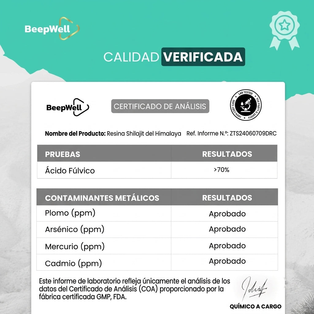 Resina de Shilajit del Himalaya BeepWell