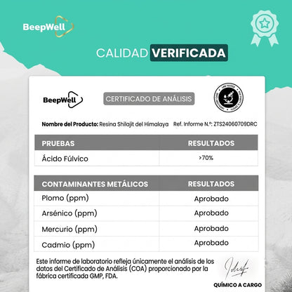 Resina de Shilajit del Himalaya BeepWell