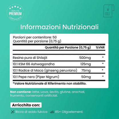 Resina di Shilajit Himalayano Plus BeepWell