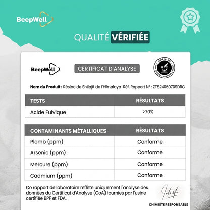 Résine de Shilajit de l’Himalaya BeepWell