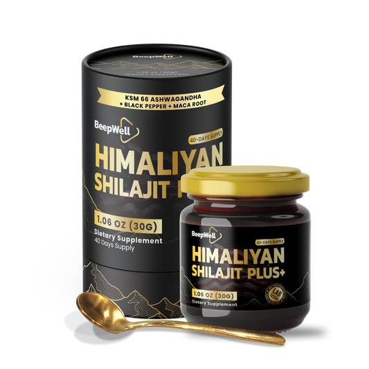 Pure Organic Himalayan Shilajit Natural Resin Plus - Ashwagandha - 30gm - 45 servings