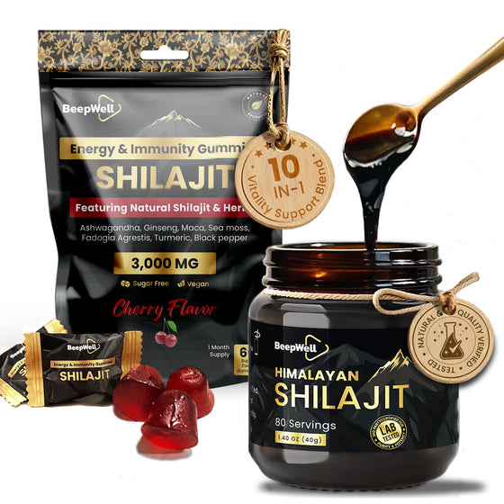 BeepWell Shilajit Resin & Gummies Bundle