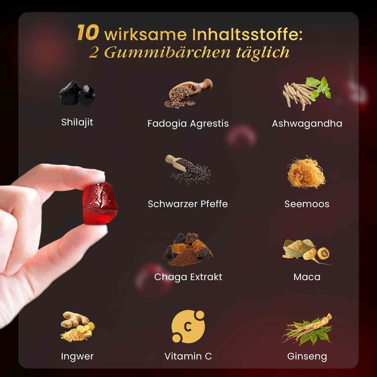 BeepWell Shilajit Gummibärchen, Vitalität zum Kauen