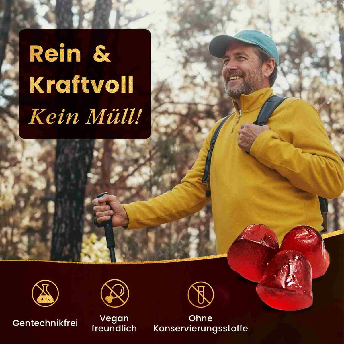 BeepWell Shilajit Gummibärchen, Vitalität zum Kauen